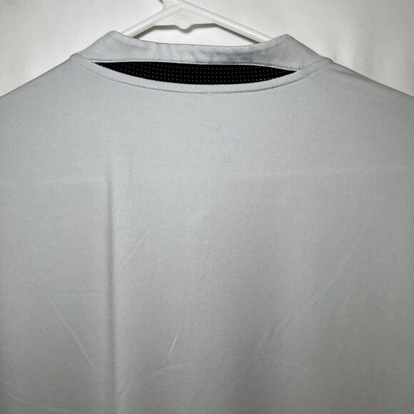Nike Blade Collar Golf Polo Shirt Mens Size Medium Gray Short Sleeve Dri Fit - Picture 11 of 12